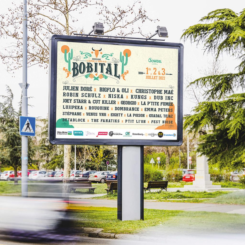 Festival Bobital, création de l'affiche de l'édition 2022 par Shebam !