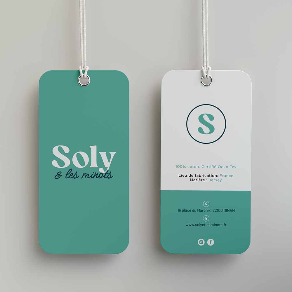 Soly & les minots, création du logo, de l'identité visuelle et conception du site internet shop et boutique par l'agence Shebam !